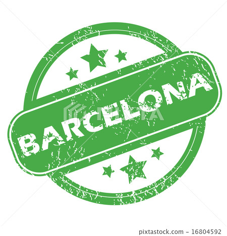 Barcelona green stamp Barcelona green stamp 16804592