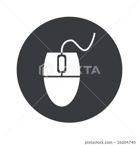 Monochrome round mouse controller icon Monochrome round mouse controller icon 16804740