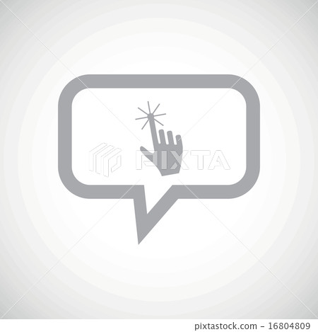 Hand cursor grey message icon - Stock Illustration [16804809] - PIXTA
