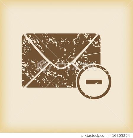 Grungy remove letter icon 16805294