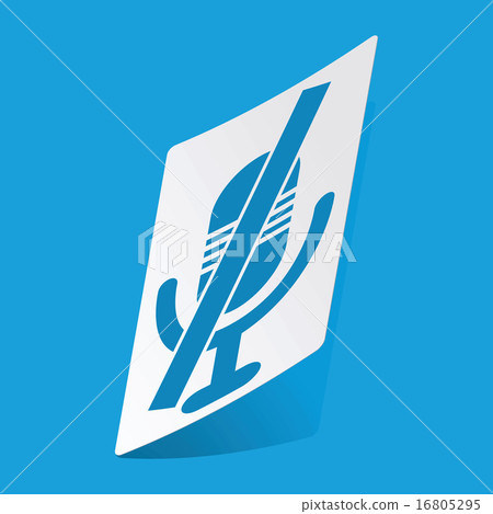 Muted microphone sticker 16805295