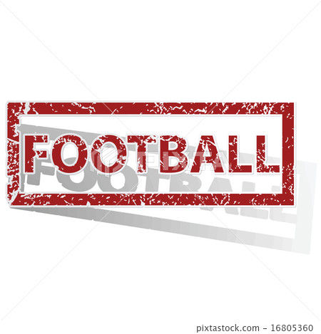 FOOTBALL outlined stamp 16805360