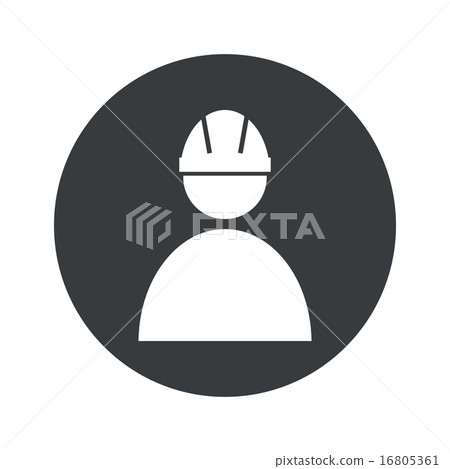 Monochrome round builder icon 16805361