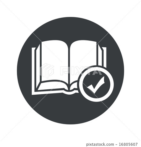 Monochrome round select book icon Monochrome round select book icon 16805607