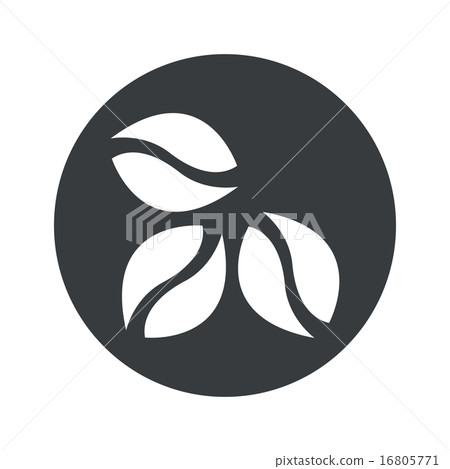Monochrome round coffee icon 16805771