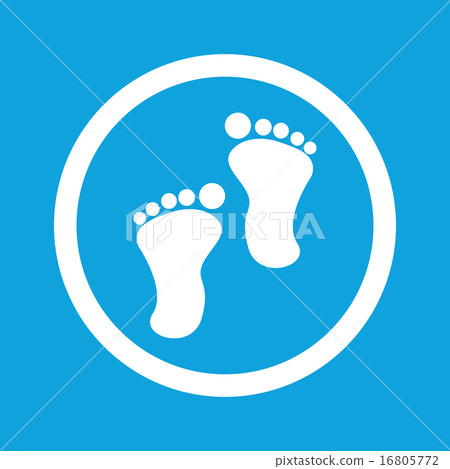 Footprint sign icon 16805772