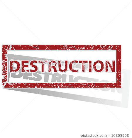 DESTRUCTION outlined stamp DESTRUCTION outlined stamp 16805908
