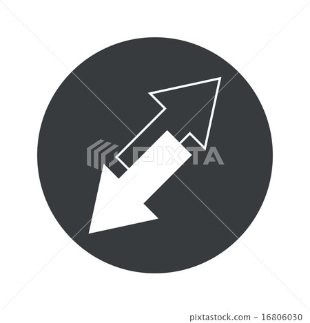 Monochrome round opposite arrows icon 16806030