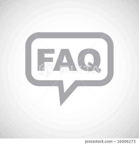 FAQ grey message icon 16806273