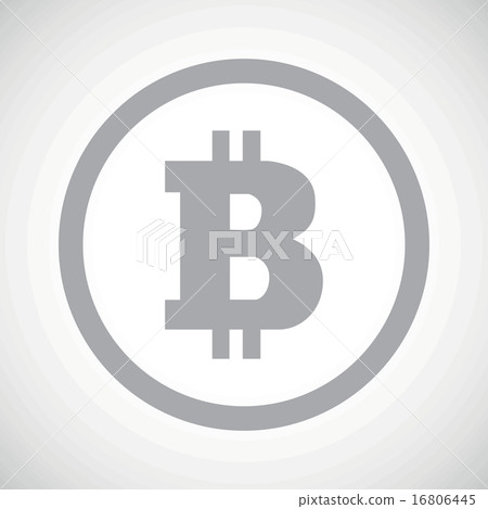 Grey bitcoin sign icon Grey bitcoin sign icon 16806445