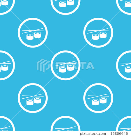 Sushi sign blue pattern 16806646