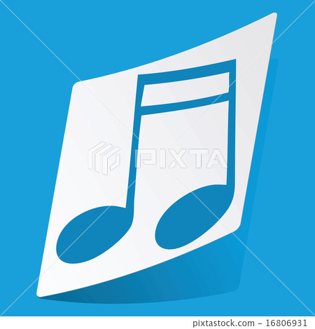Sixteenth note sticker 16806931
