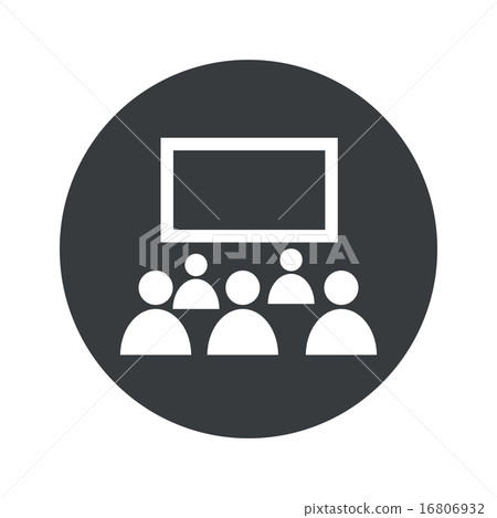 Monochrome round audience icon 16806932