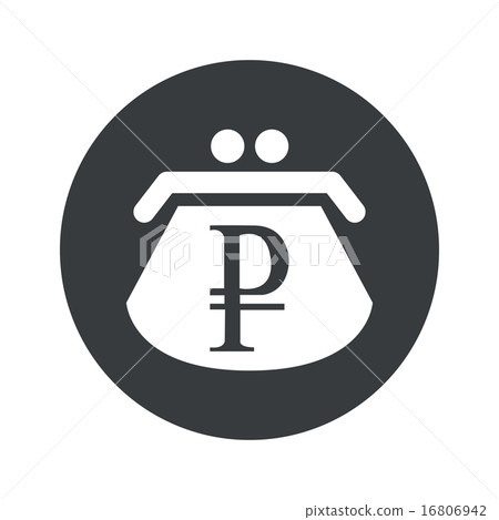 Monochrome round ruble purse icon Monochrome round ruble purse icon 16806942