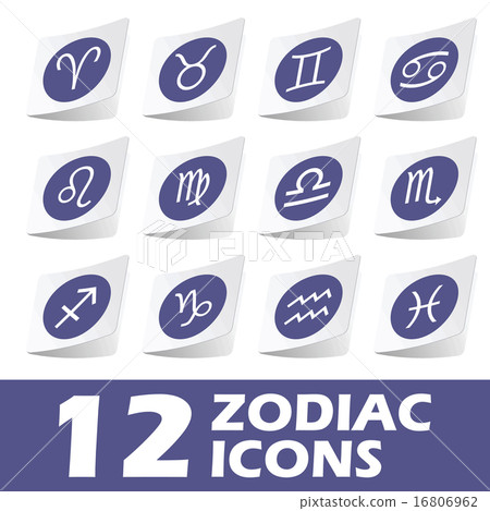 Zodiac icons sticker set Zodiac icons sticker set 16806962