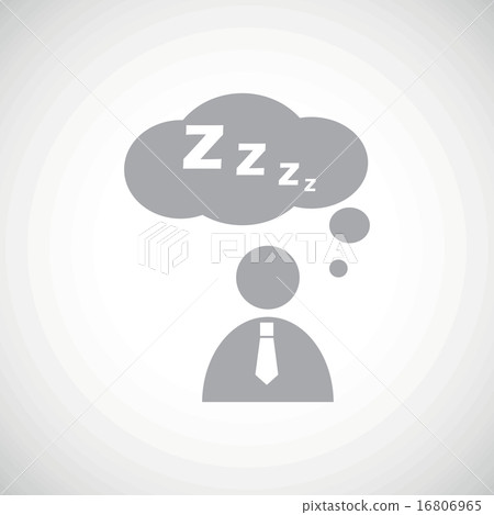 Grey sleeping person icon 16806965