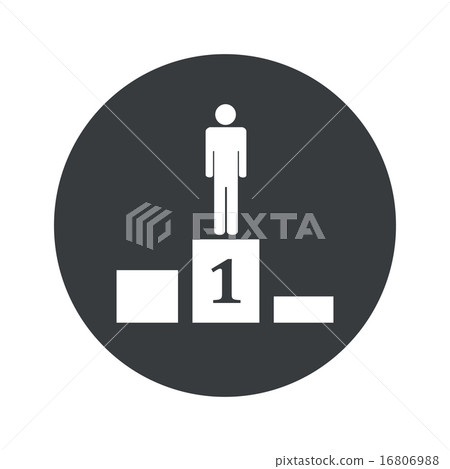 Monochrome round pedestal icon Monochrome round pedestal icon 16806988