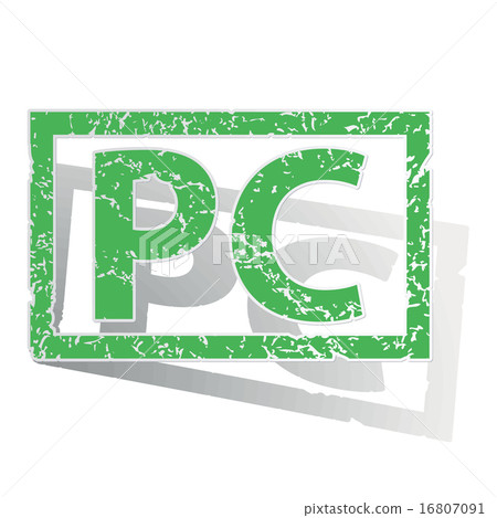 Green outlined PC stamp 16807091