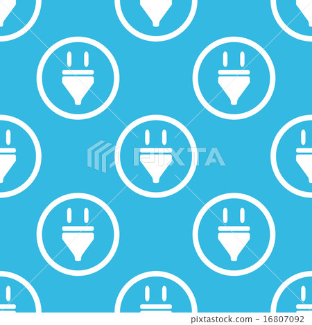 Plug sign blue pattern 16807092