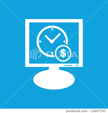 Time is money monitor icon Time is money monitor icon 16807145