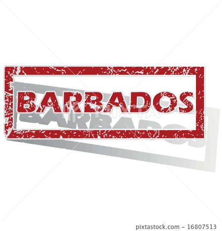 Barbados outlined stamp Barbados outlined stamp 16807513