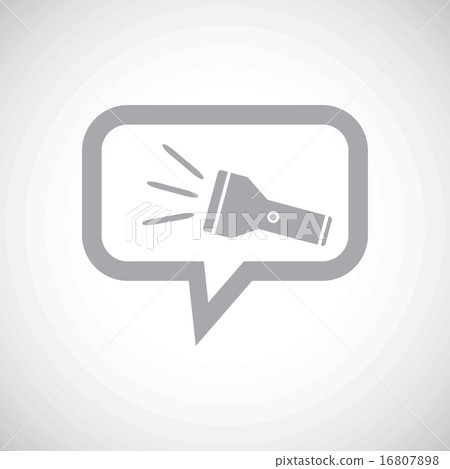 Flashlight grey message icon Flashlight grey message icon 16807898