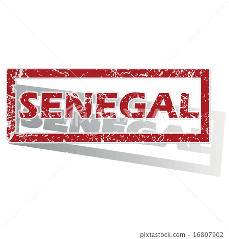 Senegal outlined stamp Senegal outlined stamp 16807902