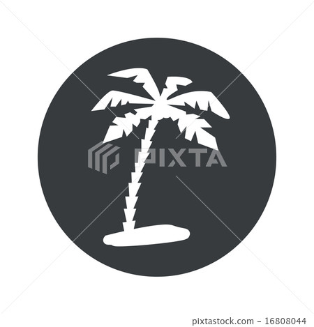 Monochrome round vacation icon 16808044