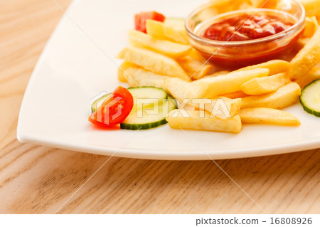 French Fries with ketchup French Fries with ketchup 16808926