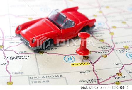 Wichita  Kansan  USA  map auto 16810495