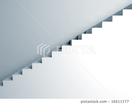 Stairs on the wall, abstract architecture, 3d Stairs on the wall, abstract architecture, 3d 16811577