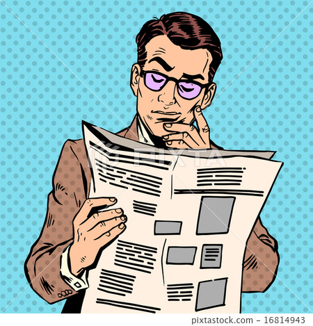 man reads a news paper 16814943