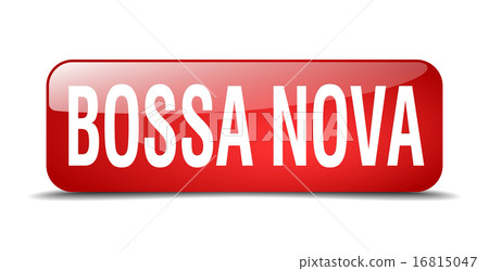 bossa nova red square 3d isolated web button 16815047