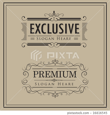 Luxury logos template vintage calligraphy elegant 16816545