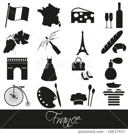 france country theme symbols and icons set eps10 france country theme symbols and icons set eps10 16817457