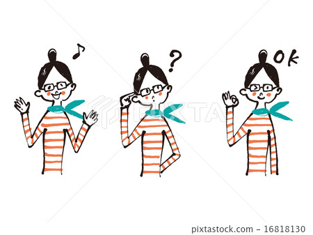 Glasses girls facial expression pose 1 16818130