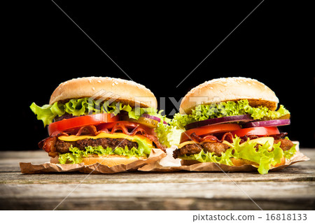 Delicious hamburger Delicious hamburger 16818133