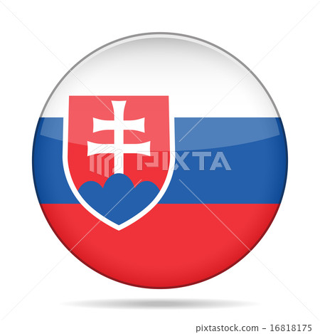 button with flag of Slovakia 16818175