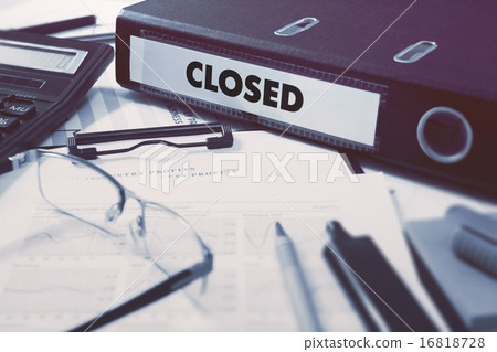 Closed on Office Folder. Toned Image. 16818728