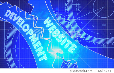 Website Development on the Gears. Blueprint Style. Website Development on the Gears. Blueprint Style. 16818754