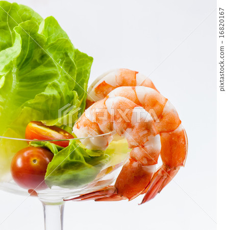 Shrimp Cocktail Isolated on a White Background. Shrimp Cocktail Isolated on a White Background. 16820167