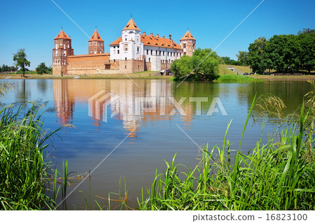 Castle in town Mir of Belarus. Medieval Mir castle 16823100
