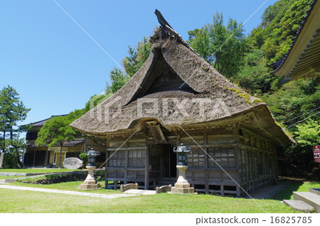 Itoigawa City Niigata Prefecture Nosei Nose Hakusan Shrine Hall Hall Architecture of the Edo period Itoigawa City Niigata Prefecture Nosei Nose Hakusan Shrine Hall Hall Architecture of the Edo period 16825785