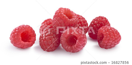 Raspberry horizontal set isolated on white Raspberry horizontal set isolated on white 16827856
