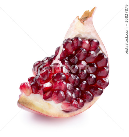 One pomegranate quarter piece isolated on white 16827879