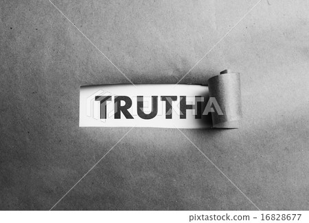 Torn paper with truth word behind it Torn paper with truth word behind it 16828677