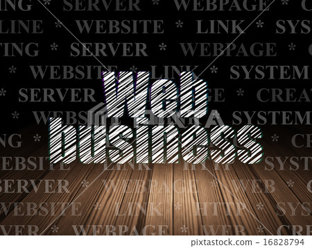 Web design concept: Web Business in grunge dark room Web design concept: Web Business in grunge dark room 16828794