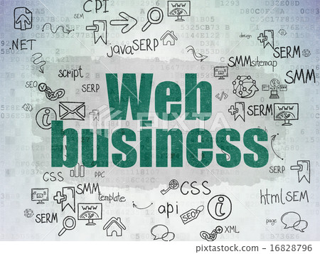 Web design concept: Web Business on Digital Paper background Web design concept: Web Business on Digital Paper background 16828796