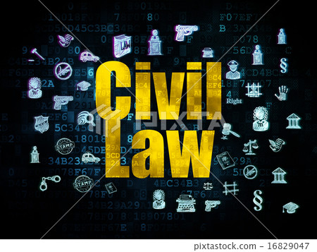 Law concept: Civil Law on Digital background Law concept: Civil Law on Digital background 16829047