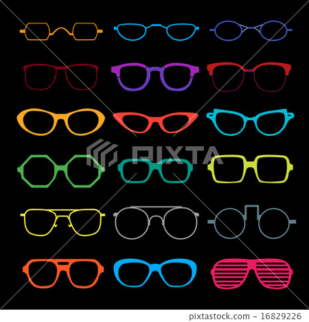 Vector set of different glasses 16829226